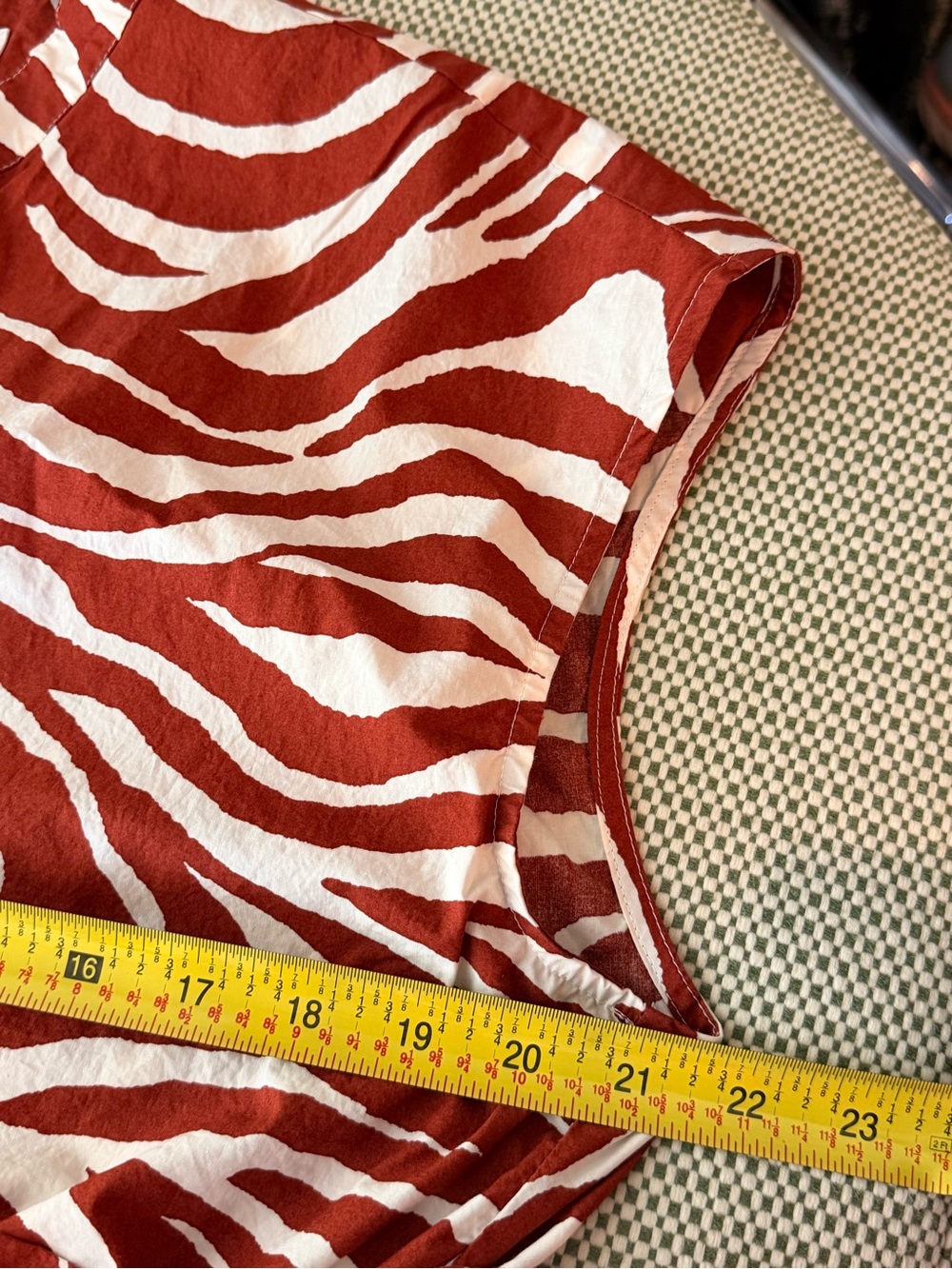 Banana Republic Rust and White Zebra Jumpsuit Size M #146 - Picture 10 of 17